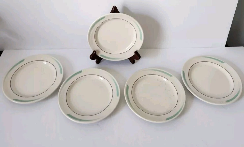 5 platos de pan y mantequilla Oneida Espree verde azulado y púrpura de 6" artículos de restaurante Foto 4 de 4