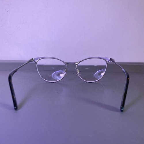 Monture de lunettes chat en titane Dana Buchman Carol Sue argent/marron 49-16-135 - Photo 3/10