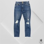 Mother Denim High Waisted Looker Ankle Fray Skinny Jean Raw Hem 26 ( 27x27 ) — photo 1