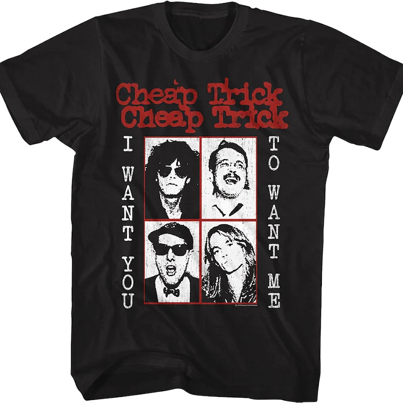 Cheap Trick Gift For Men Black All Size Tee Shirt
