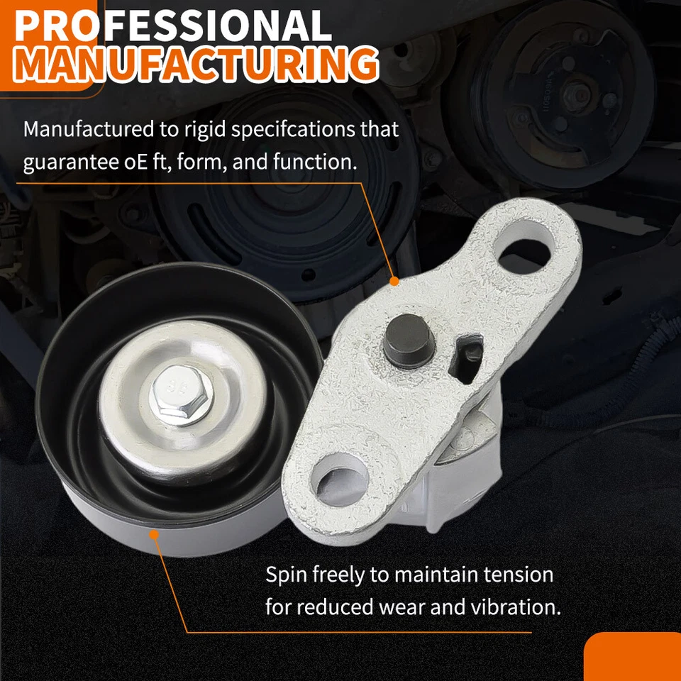 90K-38159 A/C Serpentine Tensioner & Drive Belt For Chevy Silverado GMC Savana - Image 4 of 4