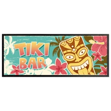 Tiki Bar Mask Bar Runner Cocktail Party Bar Mat Man Cave Bar Accessory
