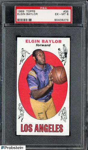 1969-70 Topps Basketball #35 Elgin Baylor Los Angeles HOF PSA 6 EX-MT