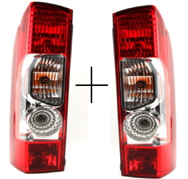 Lampe feu arriere Citroen Jumper rouge et blanc avec joints d'etancheite renforcés paire