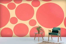 3D Pink Circle Wallpaper Wall Mural Removable Self-adhesive Sticker427