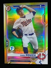2021 Bowman Draft 1st Edition CADE POVICH Rookie YELLOW FOIL #/75 Orioles RC SSP
