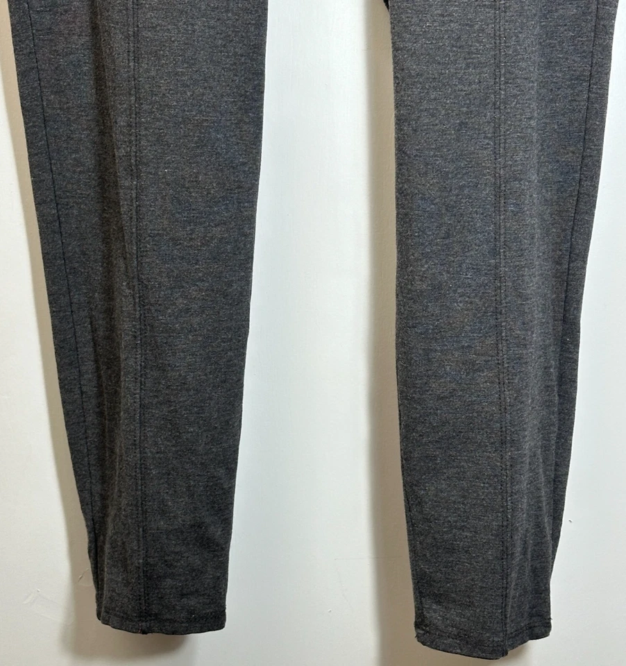 Faded Glory Ponte Leggings Size Large Gray Rayon Blend Wide Waistband Pull On - Image 3 of 4