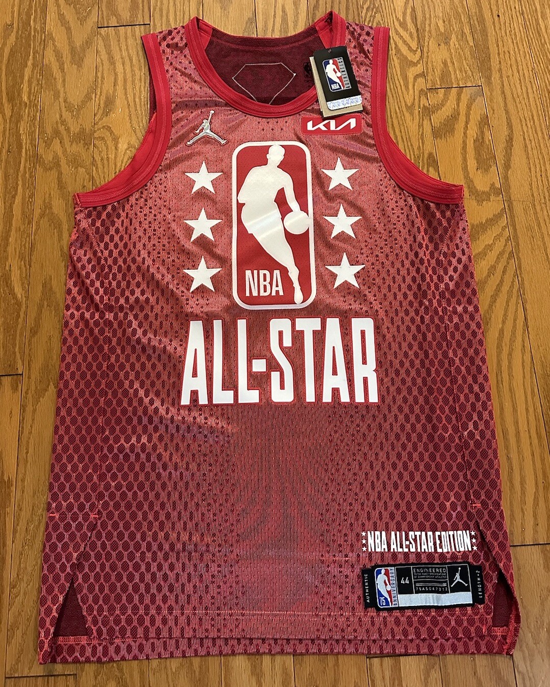 NWT Jordan NBA All Star Luka Doncic Authentic Jersey DH8026-607 Red Size Multi