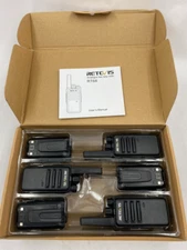 LOT OF 6 RETEVIS RT68 UHF WALKIE TALKIES VOX TWO WAY RADIOS WITH BATTERIES