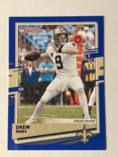 2020 Donruss PRESS PROOF BLUE SP PHOTO VARIATION  DREW BREES