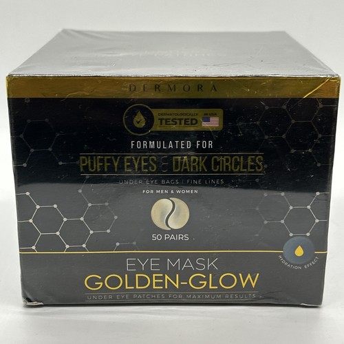 24K Gold Eye Mask 50 Pairs Puffy Eyes and Dark Circles Treatments by