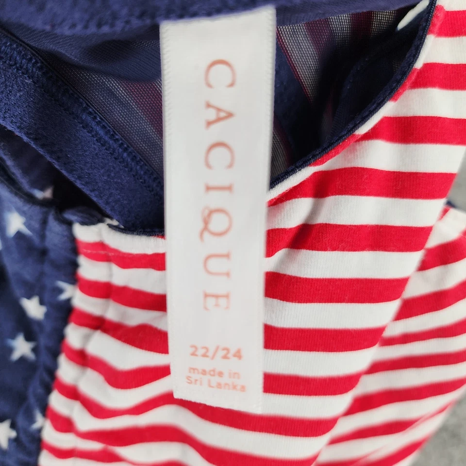 Cacique Bralette Womens 22/24 USA Flag - Image 3 of 4