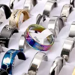 100pcs MIX LOT Stainless Steel rings Wholesale Men Women Fashion Jewelry lot
