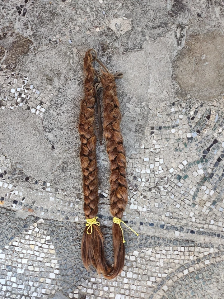 Extensiones de cabello eslavas europeas para mujer, cabello genuino colas de caballo, mediados de XX Foto 2 de 4