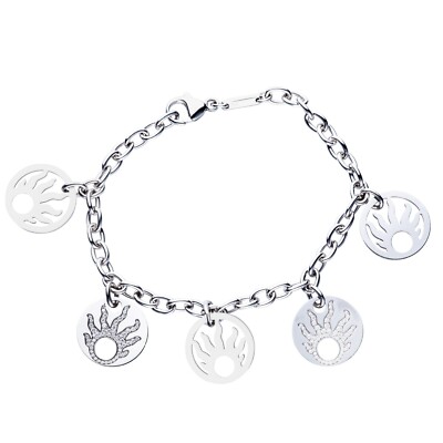 Chopard White Gold and Diamond Sun Charm Bracelet 856452 Brand New