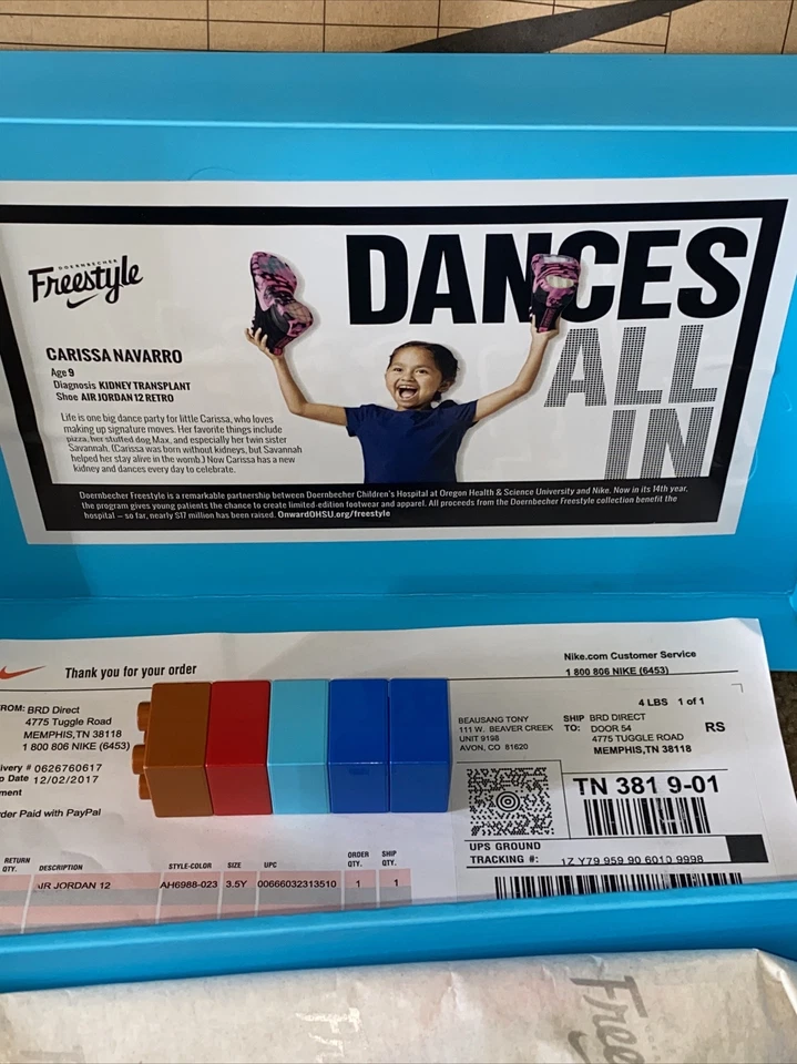 Nike AIR JORDAN XII 12 RETRO DOERNBECHER GS TALLA 3.5Y ROSA EXPLOSIÓN VIOLETA AH6988 023 Foto 2 de 4