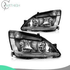 For 2003-2007 Honda Accord Headlights Assembly Clear Lens Left+Right