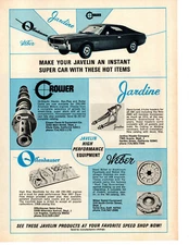 1968 AMC JAVELIN SST WITH ACCESSORIES COMPANIES ~ ORIGINAL PRINT AD