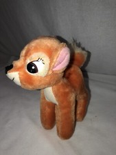 Vintage Walt Disney Productions BAMBI Deer Baby Fawn 7" Plush Stuffed Animal
