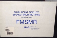 M S FMSMR Mount Satellite Speaker Mounting Rings - Set of 2 - NEW - Read Notes