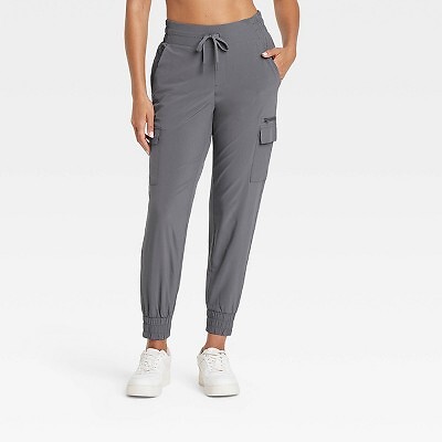 Women's Active Light Mid-Rise Cargo Joggers - All In Motion Gray XXL | eBay
