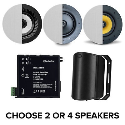 Adastra IWA230B 2x30W In-Wall Stereo Verstärker mit Bluetooth