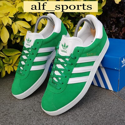  Neu mit Karton & Original adidas Originals  Gazelle 85 Turnschuhe Grün & Weiß UK Größe 9