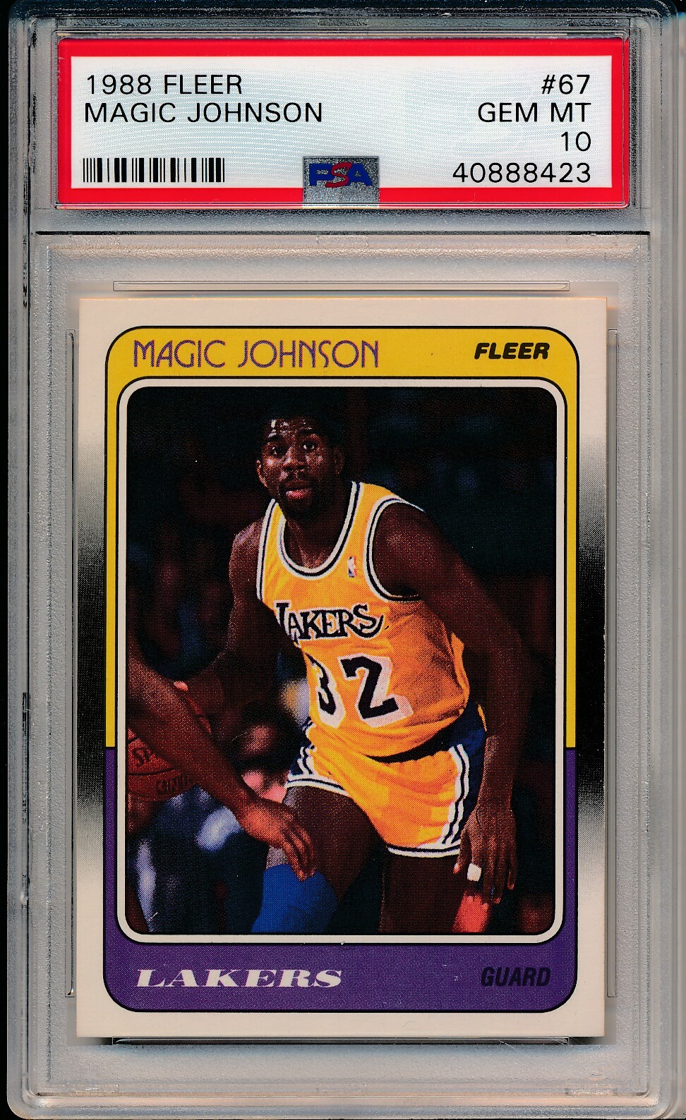 1988 FLEER MAGIC JOHNSON #67  PSA 10 LAKERS GOAT