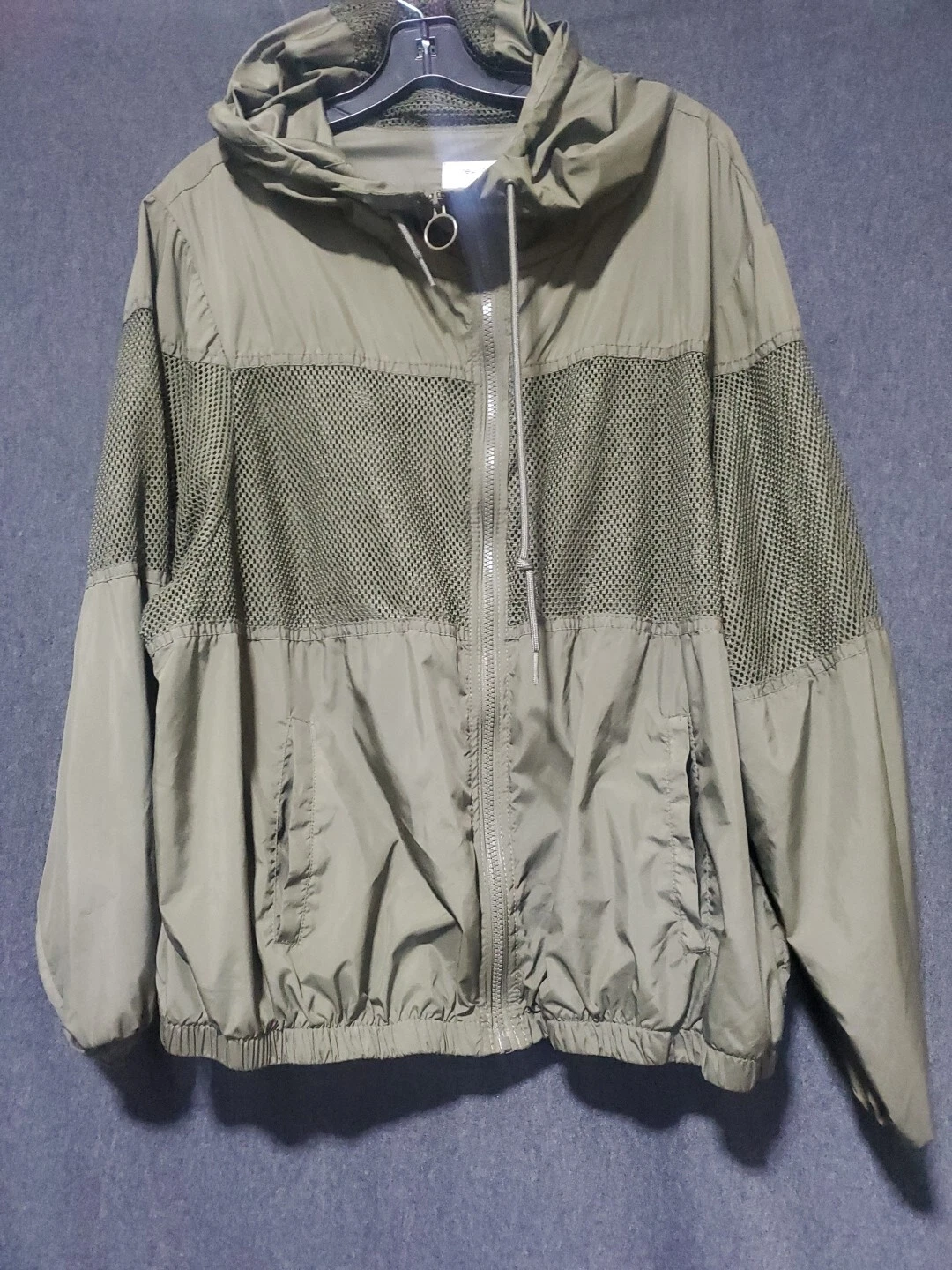 Veste zippée en maille vert olive Supreme New Look taille Lg 