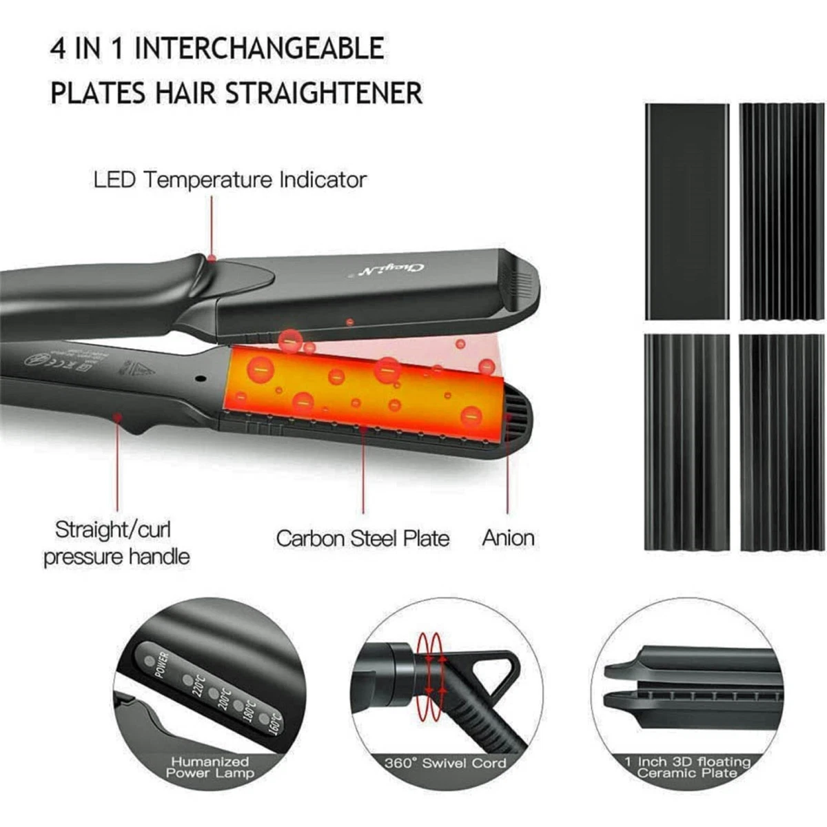Crimping iron for black hair top