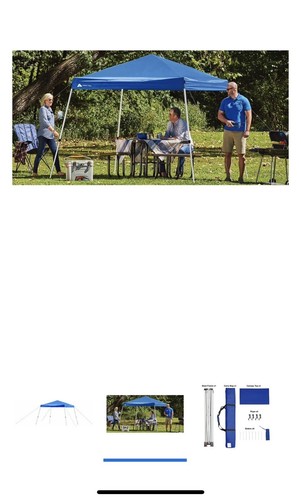Ozark Trail 10x10 Instant Slant Leg Canopy Blue - Picture 2 of 2