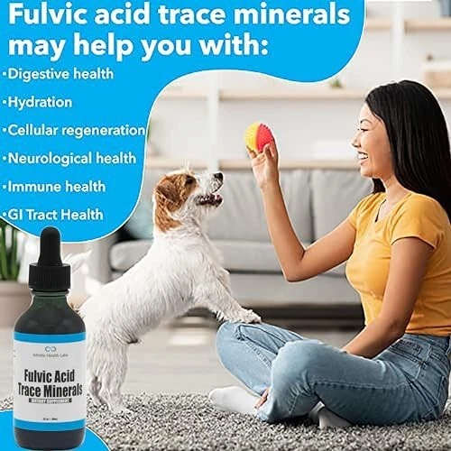 Suplemento de oligoelementos de ácido fúlvico - 169 porciones - Hecho en EE. UU. Foto 4 de 4