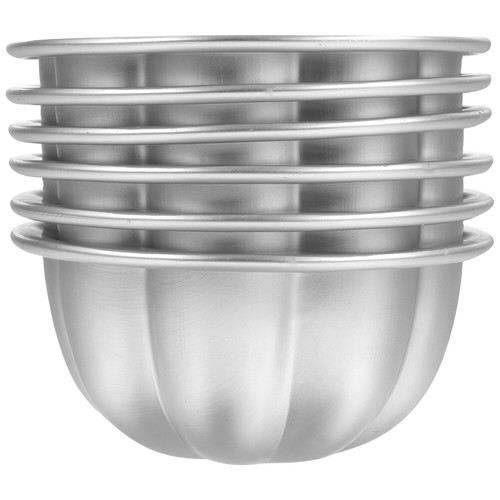 6 Pezzi Stampi per Torte Stampi in Silicone per Cottura Mini Flan Budino Singolo - Foto 9 di 12