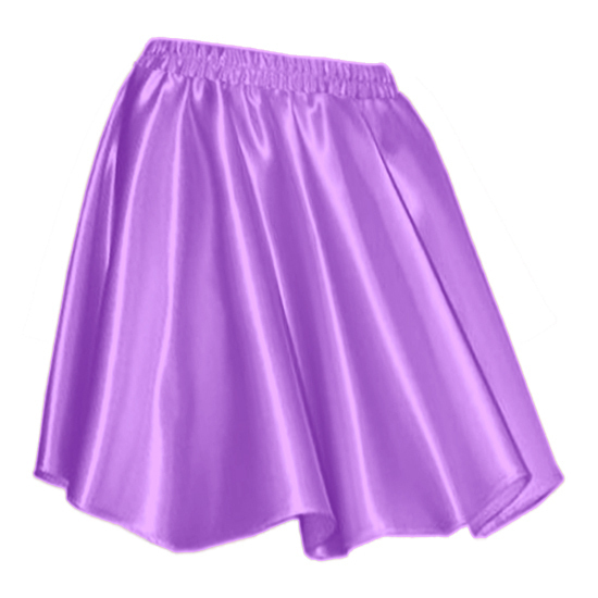 Sky Blue - Women Girl Satin Short Mini Dress Skirt Pleated