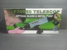 F36050 Optical Glass Telescope 6mm 20mm Eyepieces Sturdy Tripod - Gray/Black