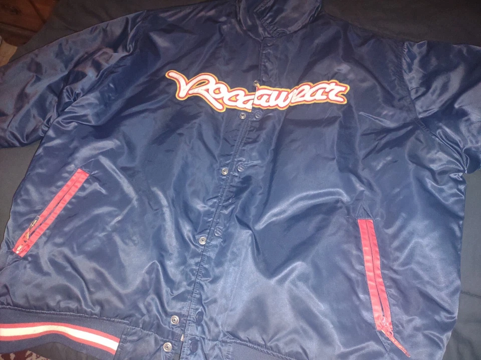 Chaqueta Bomber De Colección Rocawear Hip Hop Rap Nueva York Azul Marino Akademiks 3xl Foto 4 de 4