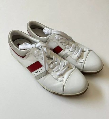 Men's Prada America Cup White Red Grey 