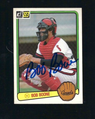 1983 Donruss BOB BOONE California Angels Signed Card