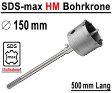 SDS-max HM Bohrkrone Ø 150mm x 500mm Dosenbohrer Kernbohrer Hartmetall Lochsäge