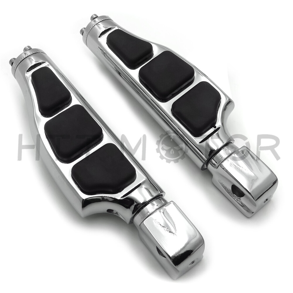 Chrome Flat Wing Footpegs Foot rest Front For Yamaha V-Star 250