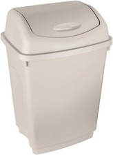 Large Plastic Swing Bin Flip Top Home Kitchen Rubbish Waste Dustbin 50L 25L Bins