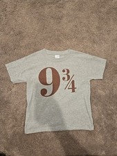 Kids Unisex Gildan Short Sleeve Tee Size XS Harry Potter Gray 9 3/4