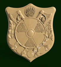 3D STL Model ARMOR SHIELD for CNC Router 3d Print Artcam Carving Engraver ASPIRE