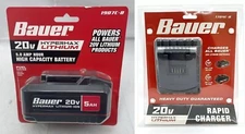 Bauer Bundle 20V Lithium-ion Rapid Battery Charger & 20V 5.0 AH Li-Ion Battery