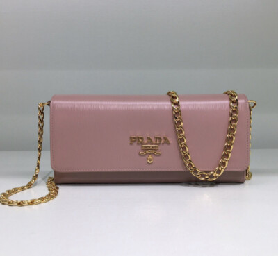 Prada Vitello 1MT290 Cipria Wallet on Chain Bag-  New With Tags- RRP$2,990 AUD
