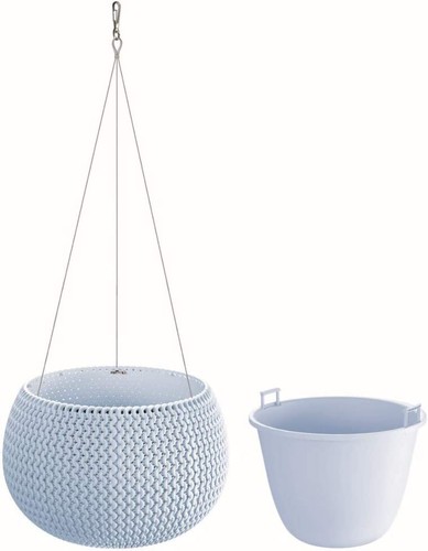 Piantatrice da appendere vasi per piante abbeveratoio giardino recinzione balcone ringhiera vaso fiori plofy - Foto 46 di 70
