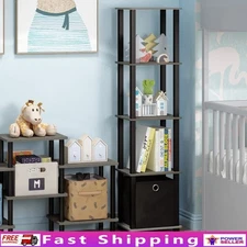 Stylish Adjustable Storage Shelf Unit W/ Easy Assembly Home Essentials New
