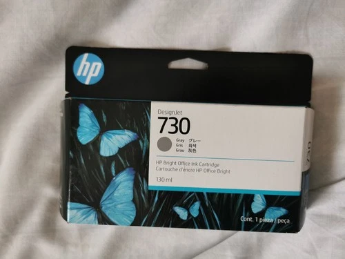 Genuine HP 730 Ink - Grey 130ML P2V66A DESIGNJET T1600 T1700 T2600 -EXP Oct 2026
