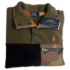 Polo Ralph Lauren 1/4 Snap Long Sleeve Jacket Fleece Camouflage Green Olive $148