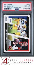 2021 PANINI SCORE COLLEGIATE CHAMPIONS #CC1 JOE BURROW PSA 10